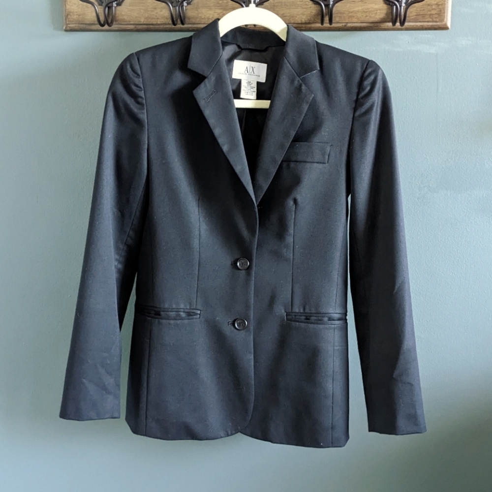 Women's Black Blazer Armani Exhange